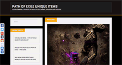 Desktop Screenshot of pathofexileuniqueitems.com